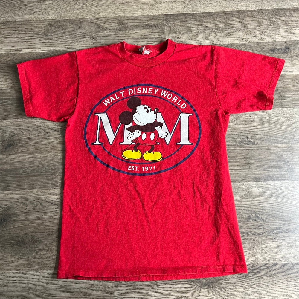 VTG Mickey Mouse T Shirt‎ Mens Med Disney Designs Walt Disney World Made in USA